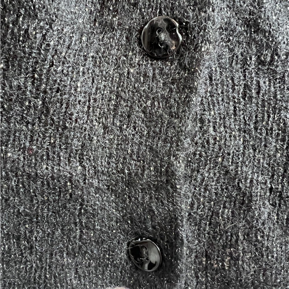 ANINE BING Mason Cardigan black mohair sparkle M - Picture 8 of 14